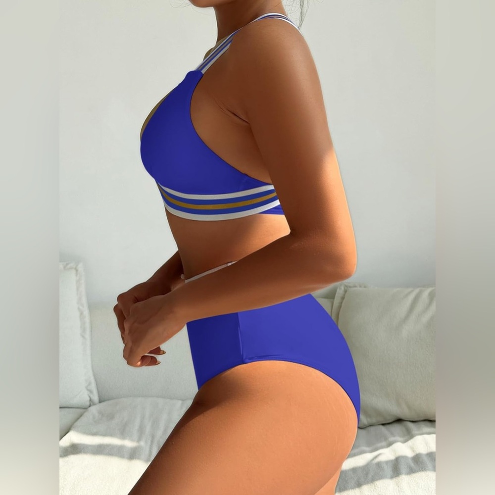 Stylish Blue Women's Bikini Set View 6